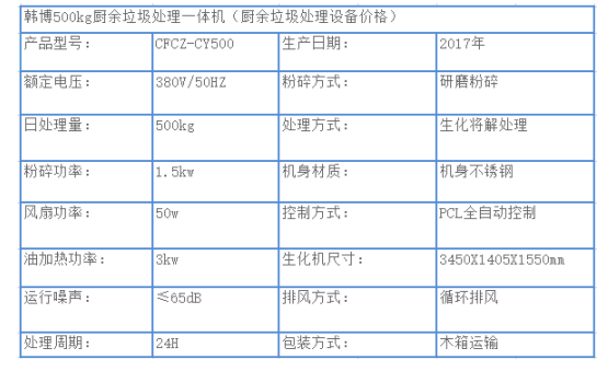 500KG廚余垃圾處理設(shè)備