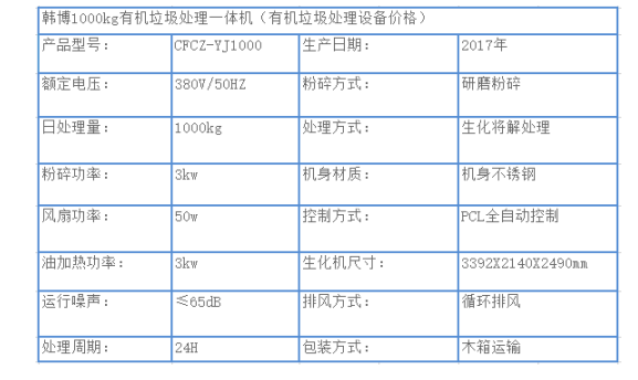 1000kg有機(jī)垃圾處理一體機(jī)