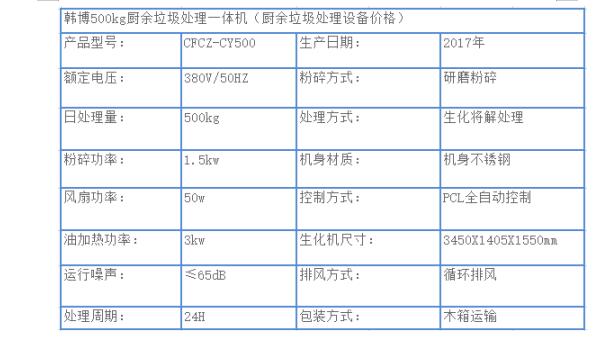 500KG廚余垃圾處理一體機