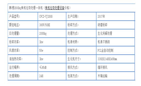 2T有機垃圾處理一體機